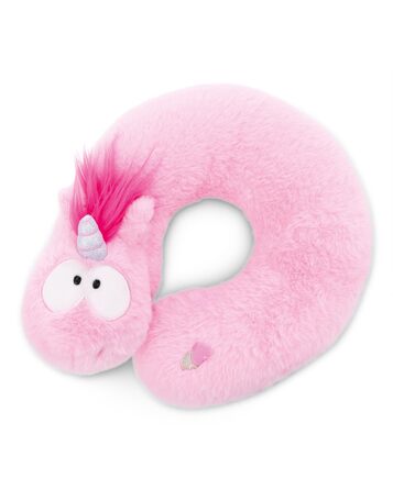 Дитяча подушка для шиї NICI Єдиноріг рожевий 25x25 см - Подушка для шиї - Пухнаста дитяча подушка для дівчаток та хлопчиків - Ідеально підходить як подушка для подорожей - 49656