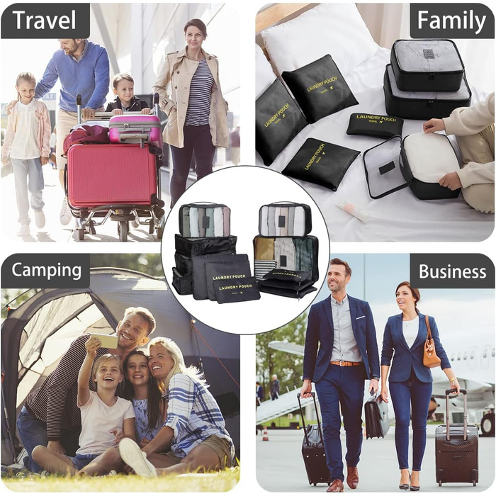 Організатор для валізи, пакувальні кубики для валізи Дорожні аксесуари Організатор для валізи Сумки для одягу Пакувальні кубики Ко