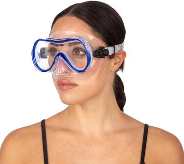 Комплект з маскою Salina та силіконовою трубкою для дорослих та підлітків, один розмір, прозорий/синій