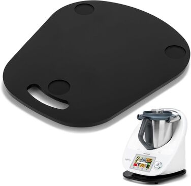 Розсувна дошка акрилова для Thermomix TM6 TM5, Переміщення без зусиль, Розсувна дошка Thermomix з ручкою для кухонного комбайна Thermomix Vorwerk TM5 TM6 Аксесуари Pad Board, глянцевий чорний