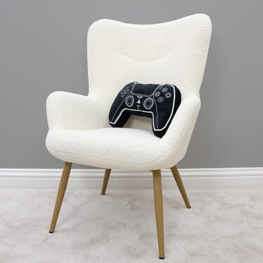 Офіційно ліцензована подушка у формі контролера PlayStation М&39яка плюшева подушка Світиться в темряві Ідеально підходить для спальні або ігрового декору, чорний колір