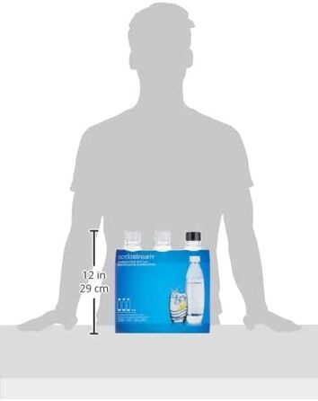 Пляшки SodaStream з плавленням для Source, Play, Power, Spirit, Fizzi та Genesis Carbonator, 1 літр, 3 упаковки (3 x 1 л) одинарні