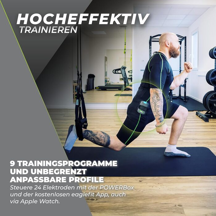 Костюм eaglefit EMS, повна бездротова система (24 електроди, розмір S)