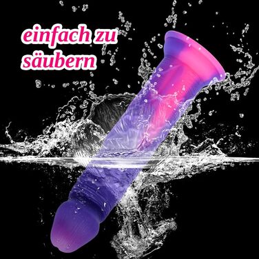 Фалоімітатор Hainuo, 18 см, тонкий, з присоском, рожевий