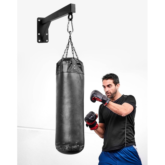 Настінний кронштейн для боксерської груші в комплекті з кріпильними гвинтами - міцна сталь - 60 см - вантажопідйомність 150 кг