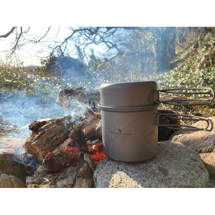 Кемпінговий посуд Легкий набір вуличних мисок Набір для приготування їжі зі складною ручкою Вуличне кухонне начиння для 1-2 осіб 2