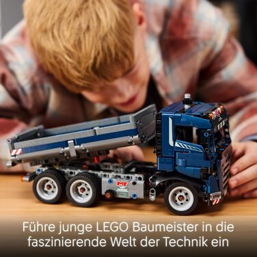 Іграшка LEGO Technic Самоскид з кермом та рухомою платформою - Синя будівельна машина - Ідея подарунка на день народження або свята - Конструктор для хлопчиків та дівчаток віком від 9 років 42203
