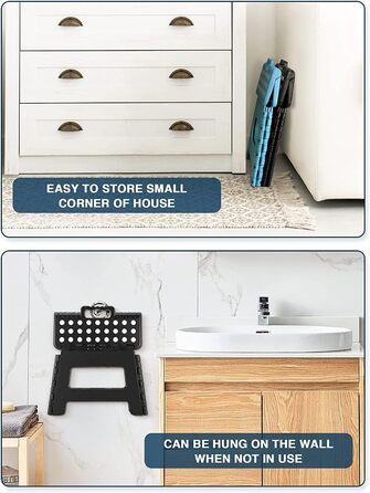 Складаний табурет для дітей - сходинка для дітей складаний пластиковий складаний стілець стілець табурет сходинка для дітей (чорни