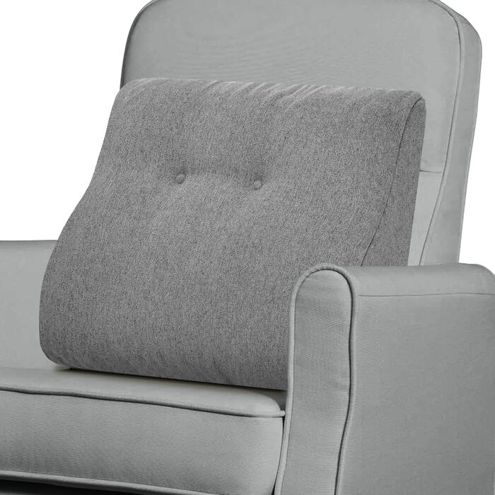 Ергономічна подушка для спини GOFORIT для крісел, двошарова подушка для попереку з піни з ефектом пам&39яті, м&39яка та підтримуюча, подушка для підтримки попереку для літніх людей, полегшення болю в спині, яку можна прати, для ліжка, дивана, сіра