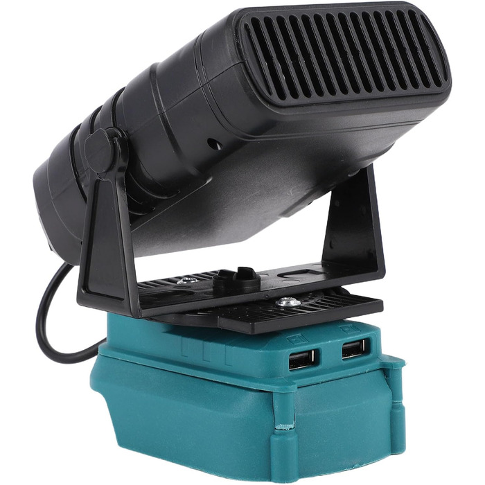 Портативний обігрівач Dpofirs на батарейках з двома температурами для кемпінгу в автомобілі, сумісний з батареями BL1815, BL1820, BL1530, BL1840, BL1850