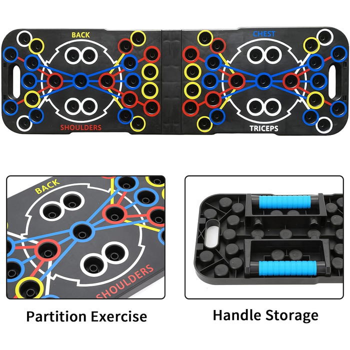 Розсувна дошка, портативна багатофункціональна знімна перекладина для віджимань 14-в-1, стійка для силових тренувань з ручками для чоловіків та жінок, тренажер для фітнесу та грудних м&39язів, 27-в-1