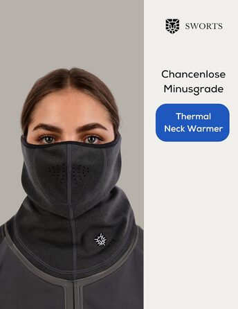 Термошайба Напівбалаклава з повітропроникними порами для зимових видів спорту (маска для бігу унісекс)