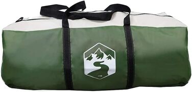 Сімейний намет vidaXL з дахом та вентиляцією, поліестер та сталь, просторий, зелений, 10 осіб