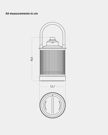 Світлодіодний кемпінговий світильник qeedo Lucia, акумуляторний (USB, батарейка типу АА або акумуляторна батарея), плавне затемнення, настільний світильник для кемпінгу на відкритому повітрі, темно-синій