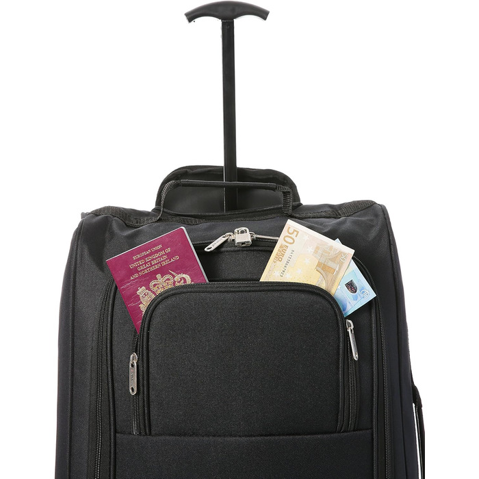 Комплект ручної поклажі з 2 шт. TB023-830 Чорний, 55 см, 42 л, Чорний, 5 Cities The Valencia Collection