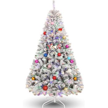 Штучна ялинка з вогнями 180 см біла Himimi