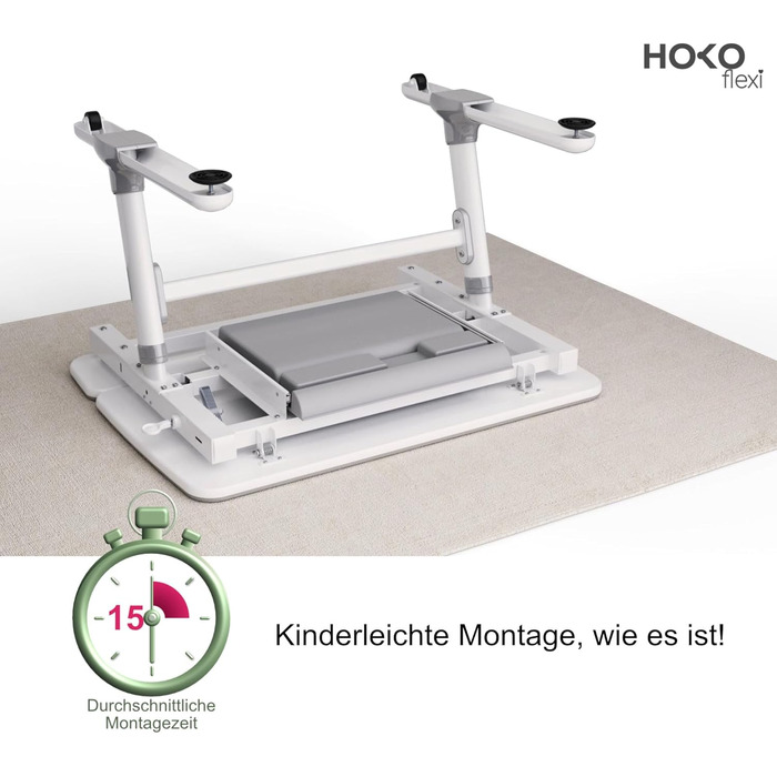 Комплект HOKO Ergo-Study-Table COMPAKT, JoJo & LUBU. Регульована по висоті дитяча парта з регульованою по нахилу стільницею та тум