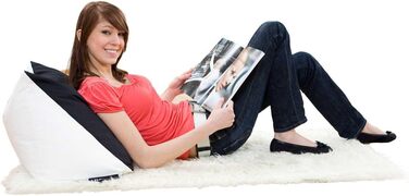 Подушка для читання Книжний хробак ергономічна клиноподібна подушка для шиї з мікробісером, ергономічна подушка для спини, книжкова подушка для тривалого читання та затишних ночей