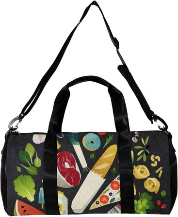 Спортивна сумка, маленька дорожня сумка, сумка для йоги, з мультяшними овочами та фруктами, сумка для фітнесу на відкритому повітрі, ручна поклажа