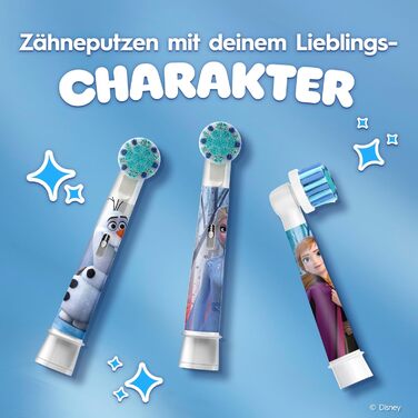 Насадки для дитячої електричної зубної щітки Oral-B Pro Kids Frozen оригінальні змінні насадки, надзвичайно мякі щетинки, для дітей від 3 років білі, 8 шт.