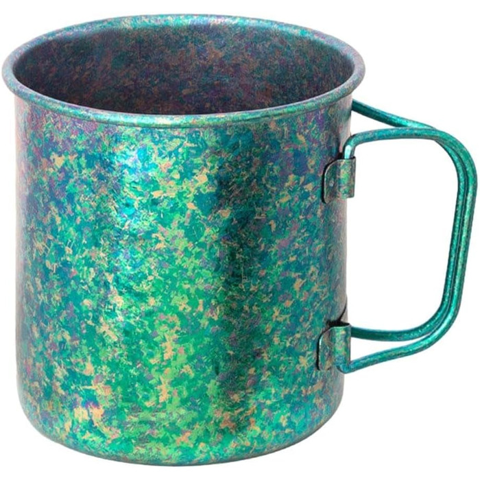 Складана кемпінгова кружка, 450 мл, 70 г, надлегка кружка для окропу, подорожей на природі, походів, пікніків та походів (зелена)