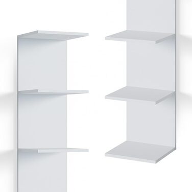 Настінна полиця Vicco Paolo, підвісна полиця, біла, 30 x 190 см, одинарна