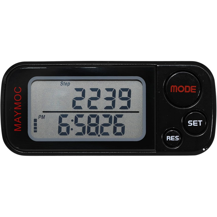 Крокомір для ходьби з кліпсою та ремінцем, 30-денна пам&39ять, точний лічильник кроків, пройдена відстань (милі/км), лічильник калорій, моніторинг щоденних цілей, час тренування, 3D-