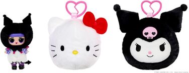 Двостороння плюшева іграшка-сюрприз. М'яка фігурка Sanrio з міні-лялькою L.O.L., 5 сюрпризів та брелок, від 4 років, 41 см
