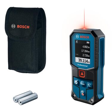 Лазерний далекомір Bosch Professional GLM 40-31 (IP 65, ударостійкий корпус, 7 режимів вимірювання, автообчислення довжини/площі/об'єму, яскравий кольоровий дисплей, сумісність з Li-Ion акумулятором)