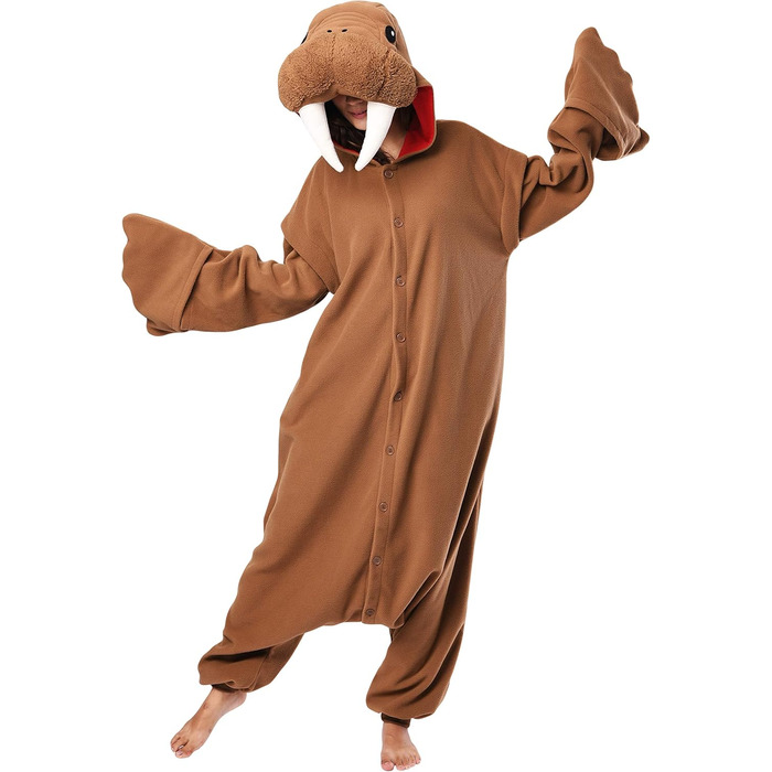 Кігурумі Морж, синтетичний матеріал, коричневий XL