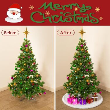 Біла спідниця для ялинки 90 см Priksia