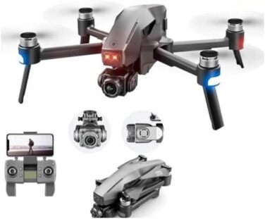 Діапазон 3KM Gimbal GPS 5Ghz Drone FPV Quadcopter 2 шт. Battery Batteries 32GB Micro SD card, 3 Ultra Drone 15-30KM/h