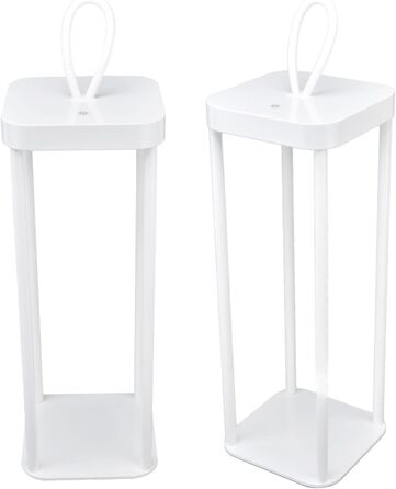 Ліхтар ємністю 5000 мАг, зарядка через USB, 2-рівневе затемнення, бездротова настільна лампа, нековзка основа, світлодіодний нічник для кемпінгу та використання в приміщенні (білий) (Білий)