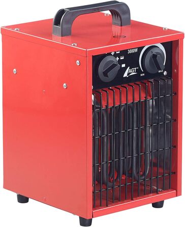 Обігрівач для будівельного майданчика AGT Професійний промисловий електричний обігрівач потужністю 3000 Вт та 3 режимами нагріву (обігрівач для будівельного майданчика, майстерні 230 В, електричний будівельний обігрівач) 1 пристрій, 3000 Вт та 3 режими на
