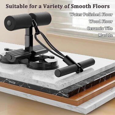 Засіб для тренування м&39язів живота, Багатофункціональний тренажер для м&39язів живота з подвійними присосками та стрічкою опору для тренування м&39язів тулуба та живота, чорний, 26,5*19,5*23,5 см