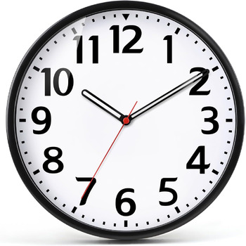 Настінний годинник TOHOOYO 9-дюймовий настінний годинник на батарейках безшумний настінний годинник, що не цокає сучасний кварцови