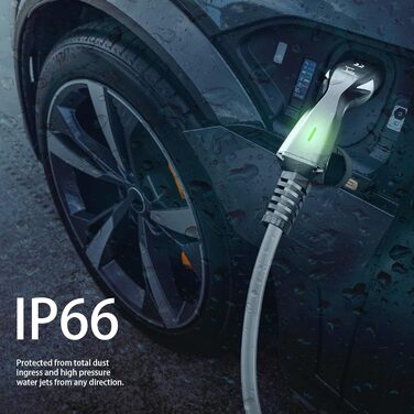 Зарядний кабель Teskee EV Зарядний пристрій для електромобілів Тип 2 на Тип 2 з індикаторними лампами Портативна сумка Сумісна з у