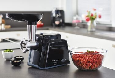 М'ясорубка Tefal NE105838 1400 Вт чорна нержавіюча сталь