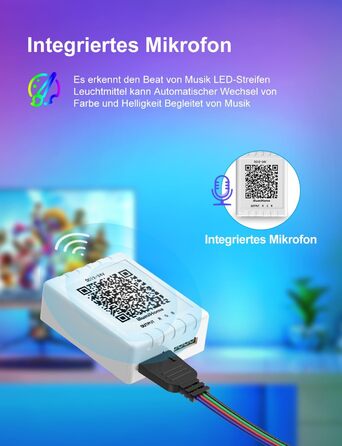 Світлодіодна стрічка 6м, RGB світлодіодна стрічка, гірлянди з пультом дистанційного керування до 6м, музична синхронізація кольору