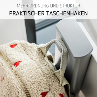 Дитячий письмовий стіл Moll Sprinter, регульований по висоті росте разом з вашою дитиною, ергономічний та нахиляється для вертикального сидіння ідеально підходить для школярів білий письмовий стіл, додаткова шухляда Зроблено в Німеччині Бічна стільниця та