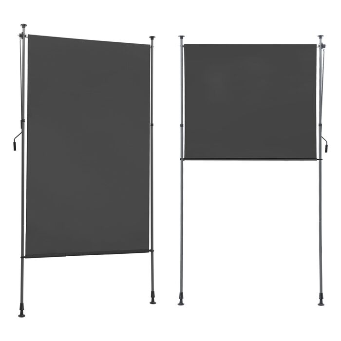 Вертикальний тент BelleMax для балкону, для зовнішнього використання, не потребує свердління, 200x310 см, вертикальний тент з кривошипом, тент для тераси, екран для забезпечення конфіденційності, захист від сонця, вітрозахисний та водонепроникний, темно-с