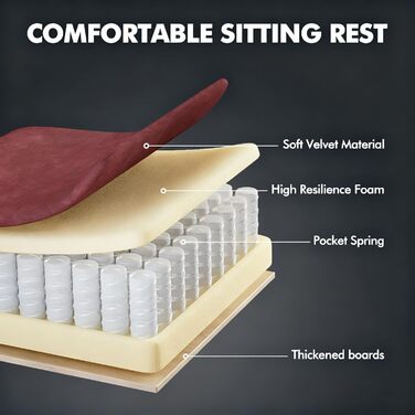 Ігрове крісло Huracan з підставкою для ніг, дихаюче ергономічне ігрове крісло з мікрофібри велюру, ігрове крісло, ігрове крісло з регульованим підголівником та масажною подушкою для попереку, підлокітники (червоні) плоска подушка сидіння, стиль 1 червоний