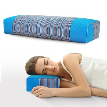 Гречана подушка, гречана подушка для шиї на блискавці (синя)