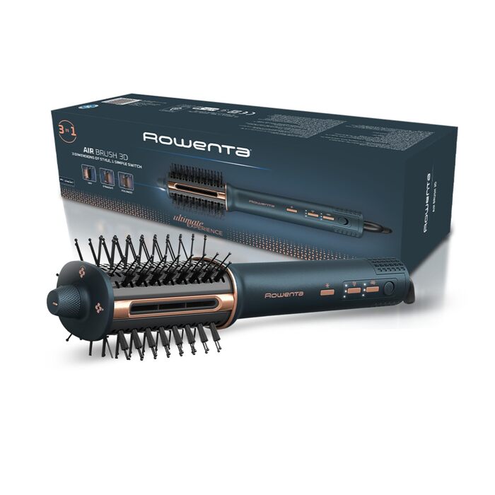 Термощітка 3-в-1 Rowenta Air Brush 3D UB9720, металік/блакитний