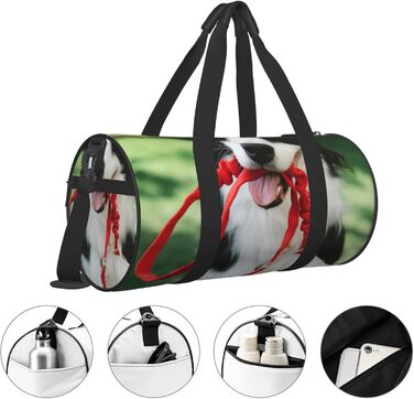 Дорожня сумка Веселий пес на траві, спортивна сумка для чоловіків та жінок