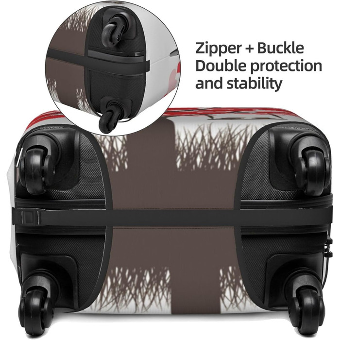 Чохол для валізи Дерево Любові, еластичний захист від подряпин, розмір XL, чорний (95 см)