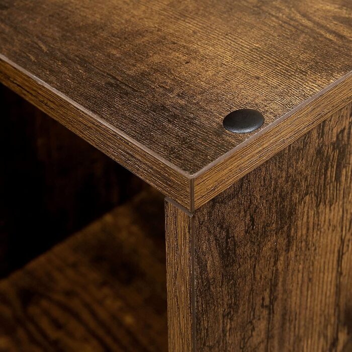 Книжкова полиця VASAGLE, полиця для сходів, перегородка, меблі для зберігання, 6 полиць, для офісу, вітальні, спальні, рустикальний коричневий LBC63BX