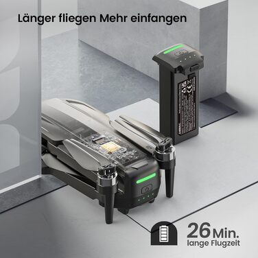 Дрон із камерою DEERC EIS 4K із 2-осьовим підвісом для дорослих, дрони D65 із дистанційним керуванням вагою до 249 г, GPS Follow M