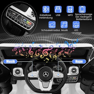 Електромобіль для дітей, дитячий автомобіль електричний з пультом дистанційного керування клаксоном музикою світлодіодними вогнями