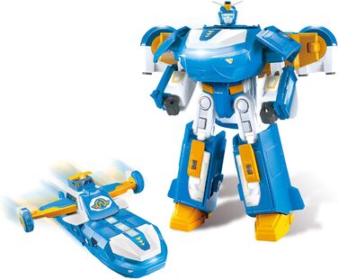 Робот-трансформер Super Wings 3-в-1 Світовий літак-трансформер зі світловими та звуковими ефектами, з реактивним літаком-трансформером 2'', іграшка-трансформер для хлопчиків та дівчаток віком від 3 років і старше